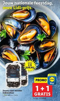 Lidl Zeeuwse super mosselen bodemcultuur aanbieding