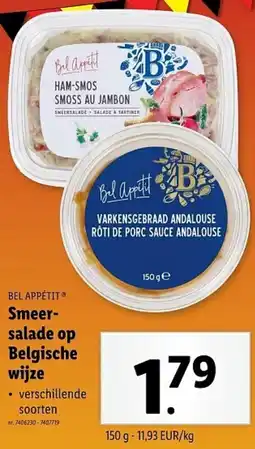 Lidl Bel Appétit Smeersalade op Belgische wijze aanbieding