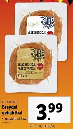 Lidl Bel appétit breydel gehaktbal aanbieding