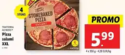 Lidl Trattoria Alfredo Pizza salami XXL aanbieding