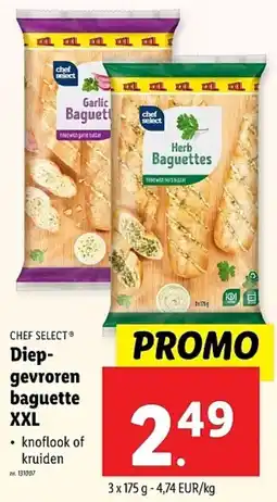 Lidl Chef Select Diepgevroren baguette XXL aanbieding