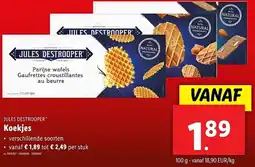 Lidl Jules destrooper koekjes aanbieding