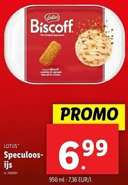 Lidl Lotus speculoosijs aanbieding