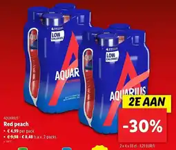 Lidl Aquarius red peach aanbieding