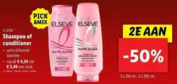 Lidl Elseve Shampoo of conditioner aanbieding