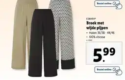 Lidl Esmara Broek met wijde pijpen aanbieding