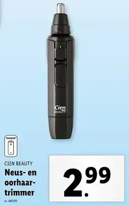 Lidl Cien beauty neus en oorhaar trimmer aanbieding
