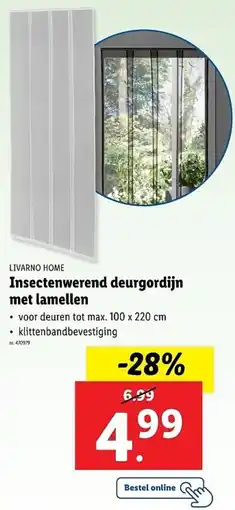 Lidl Livarno home insectenwerend deurgordijn met lamellen aanbieding