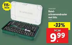 Lidl Parkside Ratelschroevendraaier met bits aanbieding