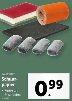 Lidl Parkside schuurpapier aanbieding