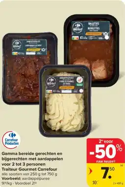Carrefour Market Gamma bereide gerechten en bijgerechten met aardappelen voor 2 tot 3 personen aanbieding
