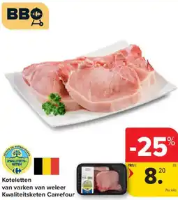Carrefour Market Koteletten van varken van weleer Kwaliteitsketen Carrefour aanbieding
