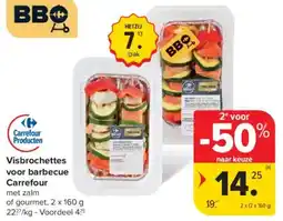 Carrefour Market Visbrochettes voor barbecue aanbieding