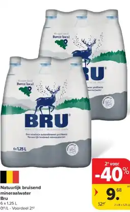 Carrefour Market Bru Natuurlijk bruisend mineraalwater aanbieding