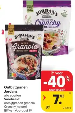 Carrefour Market Jordans ontbijtgranen aanbieding