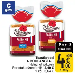 Cora La boulangère toastbrood aanbieding
