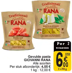 Cora Giovanni Rana gevulde pasta aanbieding