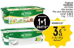 Cora Danone activia yoghurt aanbieding