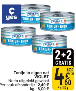 Cora Violet tonijn in eigen nat aanbieding