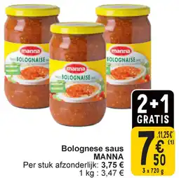 Cora Manna Bolognese saus aanbieding