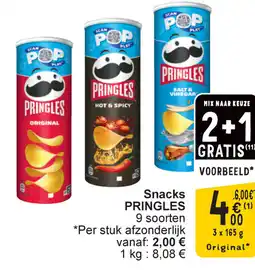 Cora Pringles snacks aanbieding