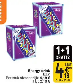 Cora EZY Energy drink aanbieding