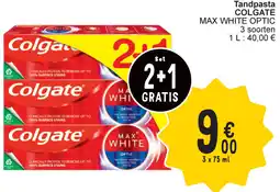 Cora Colgate tandpasta max white optic aanbieding