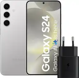 Coolblue Samsung Galaxy S24 128GB Grijs 5G + Samsung Snellader 25 Watt aanbieding