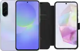 Coolblue Samsung Galaxy A36 256GB Paars 5G + BlueBuilt Book Case Zwart aanbieding