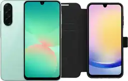 Coolblue Samsung Galaxy A26 128GB Groen 5G + BlueBuilt Book Case Zwart aanbieding