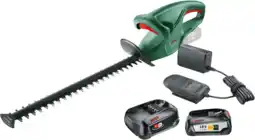 Coolblue Bosch EasyHedgeCut 18-45 Li 2,5 Ah Batterie (2x) Kit de Démarrage aanbieding