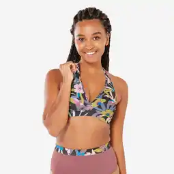 Decathlon Bikinitop voor surfen dames Ana azalea aanbieding