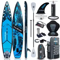 Decathlon Opblaasbaar SUP-board met accessoires THUNDER BLUET 365cm aanbieding