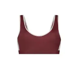 Decathlon Dames premium bikini sport top voor zwemmen, surfen, kiten - rood aanbieding