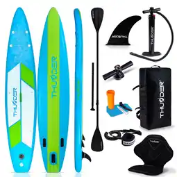 Decathlon Opblaasbaar SUP-board met accessoires THUNDER ITTO 380cm aanbieding