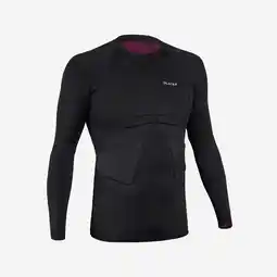 Decathlon Uv-werende rashguard voor surfen heren peddelcomfort zwart bordeaux aanbieding
