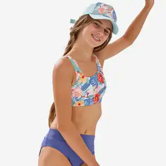 Decathlon Bikinitop voor meisjes Lana 500 high neck Glory wit aanbieding