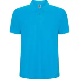 Decathlon Heren Pegaso Premium Effen Polo Shirt (Turquoise) aanbieding