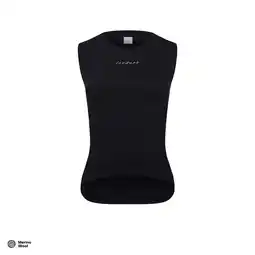 Decathlon Dames wieler Mouwloze baselayer Merino Zwart aanbieding