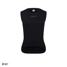 Decathlon Dames wieler Mouwloze baselayer Merino Zwart aanbieding