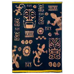 Decathlon XL-strandlaken van velours jacquard bruin 140x180 400g/m² - Tribalta aanbieding