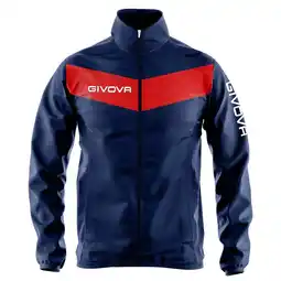 Decathlon Waterdicht Givova Regenjack Blauw-Rood voor Heren aanbieding