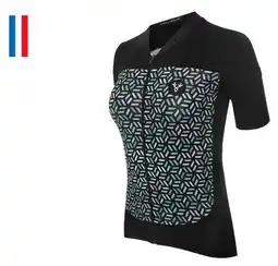 Decathlon LeBram Womens Iron Cross Celeste Black Short Sleeve Jersey Tailored Fit aanbieding
