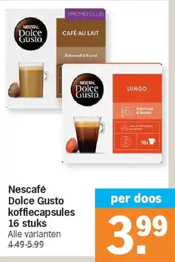 Albert Heijn Nescafé Dolce Gusto koffiecapsules 16 stuks aanbieding