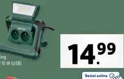 Lidl Ledwerklamp met stopcontacten aanbieding