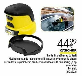 Cora Kärcher snelle ijskrabber op batterij aanbieding