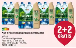 Delhaize Valvert niet-bruisend natuurlijk mineraalwater aanbieding
