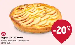 Delhaize Appeltaart met room aanbieding