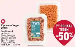 Delhaize Kippen- of vegan gehakt aanbieding