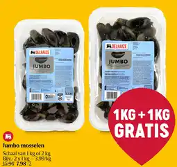 Delhaize Jumbo mosselen aanbieding